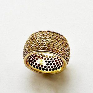 Joan Rivers Gold Statement Ring sz 7